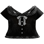 ♯ solemn black student plaid shirt