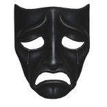 Sorrowful Black Tragedy Mask