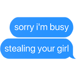 sorry i'm busy girl text
