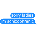 sorry ladies im insane text