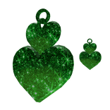 Sparkling Green Heart Earrings