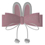 Sparkly Valentine Bunny Bow in Pink 𖹭