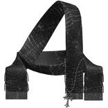 Spiderweb Black Headscarf Wrap