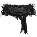 Spiderweb Grunge Fur Neck Chrome Scarf