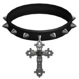 ♰ spiked cross choker 3.0 ♰