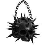 Spiked Goth Hanging Chain Skull 