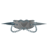 Spiked Heart Choker [3.0] // Frosty Blue - W [PBR]