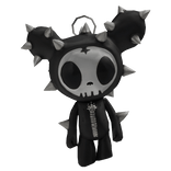 spiked skeleton bunny keychain