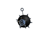 Spikey 8-Ball Keychain