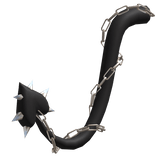 Spikey Heart Chained Devil Tail (Black)