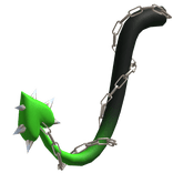 Spikey Heart Chained Devil Tail (Green)