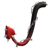 Spikey Heart Chained Devil Tail (Red)
