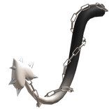 Spikey Heart Chained Devil Tail (White)