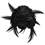 Spikey Tied Back Bun (Black)