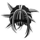 Spikey Tied Back Bun (Black and White)