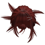 Spikey Tied Back Bun (Red)