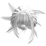 Spikey Tied Back Bun (White)