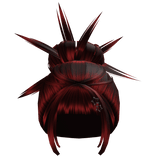 Spikey XCX Anime Brat Updo Bun (red)