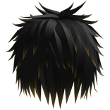 Spiky Emo Messy Vkei Hair In Black Yellow Tips