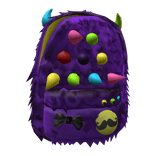 Spiky Fuzzy Monster Backpack (Purple)