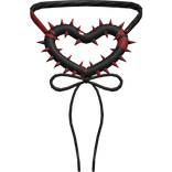 Spiky Heart Necklace Lolita Black