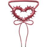 Spiky Heart Necklace Lolita Pink