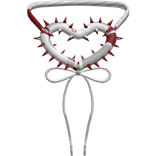 Spiky Heart Necklace Lolita White