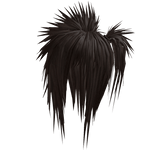 Spiky Teased Side Ponytail (Brown)