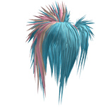 Spiky Teased Side Ponytail (Ice Cream)