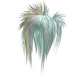 Spiky Teased Side Ponytail (Pastel)