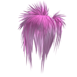 Spiky Teased Side Ponytail (Pink/Light Pink)