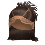 Spiky Y2K Half Up Bun W Barbie Curl in Brown