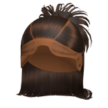 Spiky Y2K Half Up Bun W Barbie Curl in Brown