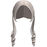 ꒰♡꒱ Split Ash Blonde Cutesy Curly Pigtails