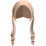 ꒰♡꒱ Split Blonde Cutesy Curly Pigtails