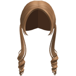 ꒰♡꒱ Split Caramel Cutesy Curly Pigtails