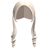 ꒰♡꒱ Split Pastel Blonde Cutesy Curly Pigtails