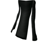 Splitted deep dark green cape