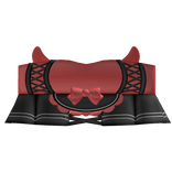 ୨୧ spooky cutesy devil red & black lace halloween