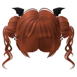 Spooky Space Buns w/ Bat Wings & Star in Ginger