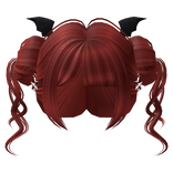 Spooky Space Buns w/ Bat Wings & Star in Red