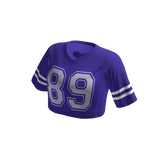 Sporty Crop Top Jersey - Purple