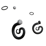 Stacked Abstract Earrings - Black