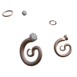 Stacked Abstract Earrings - Rose Gold