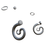 Stacked Abstract Earrings - Silver