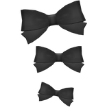 Stacked Black Bows