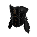 Star Corset Top with Side Bows (Black)