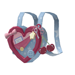 Star Heart Shaped Mail Backpack W Cherry Keychain