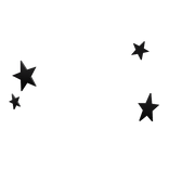 Star pimple Patch Stickers black dark