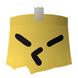 Sticky note with angry face